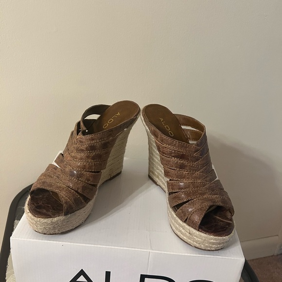 Aldo - Style Goldfeld - Neutral Color Mule Platform Sandals - Picture 2 of 6